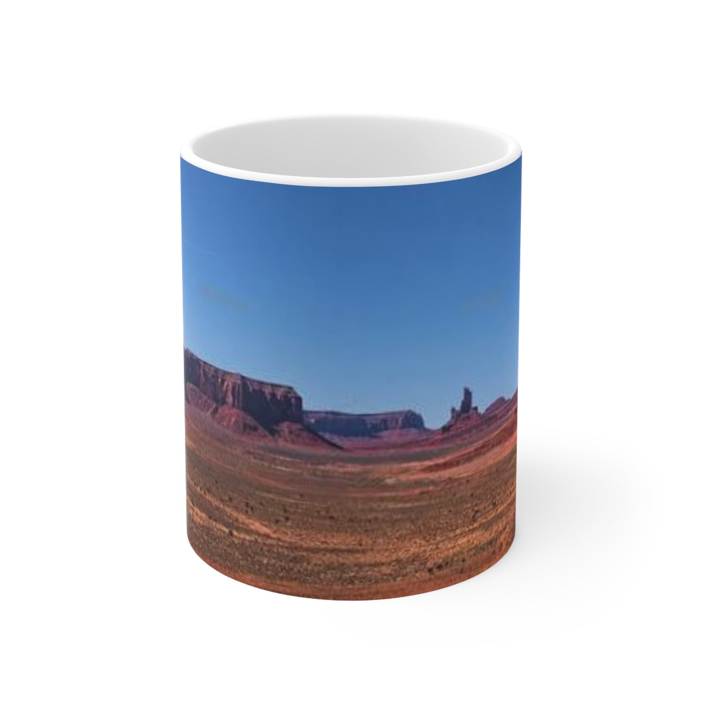 Desert Panorama Mug — Monument Valley Scenic Ceramic Coffee Cup (11oz & 15oz)