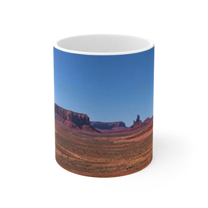 Desert Panorama Mug — Monument Valley Scenic Ceramic Coffee Cup (11oz & 15oz)