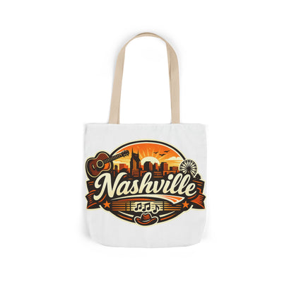 Nashville Sunset Tote Bag — Country Music Skyline Canvas Tote