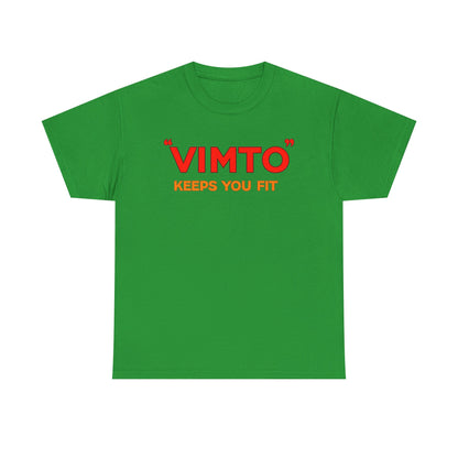 VIMTO "Keeps You Fit" Graphic Tee — Retro Beverage Logo T-Shirt