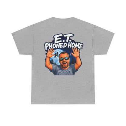 Graphic Tee — "E.T. Phoned Home" Smiling Guy Retro Design