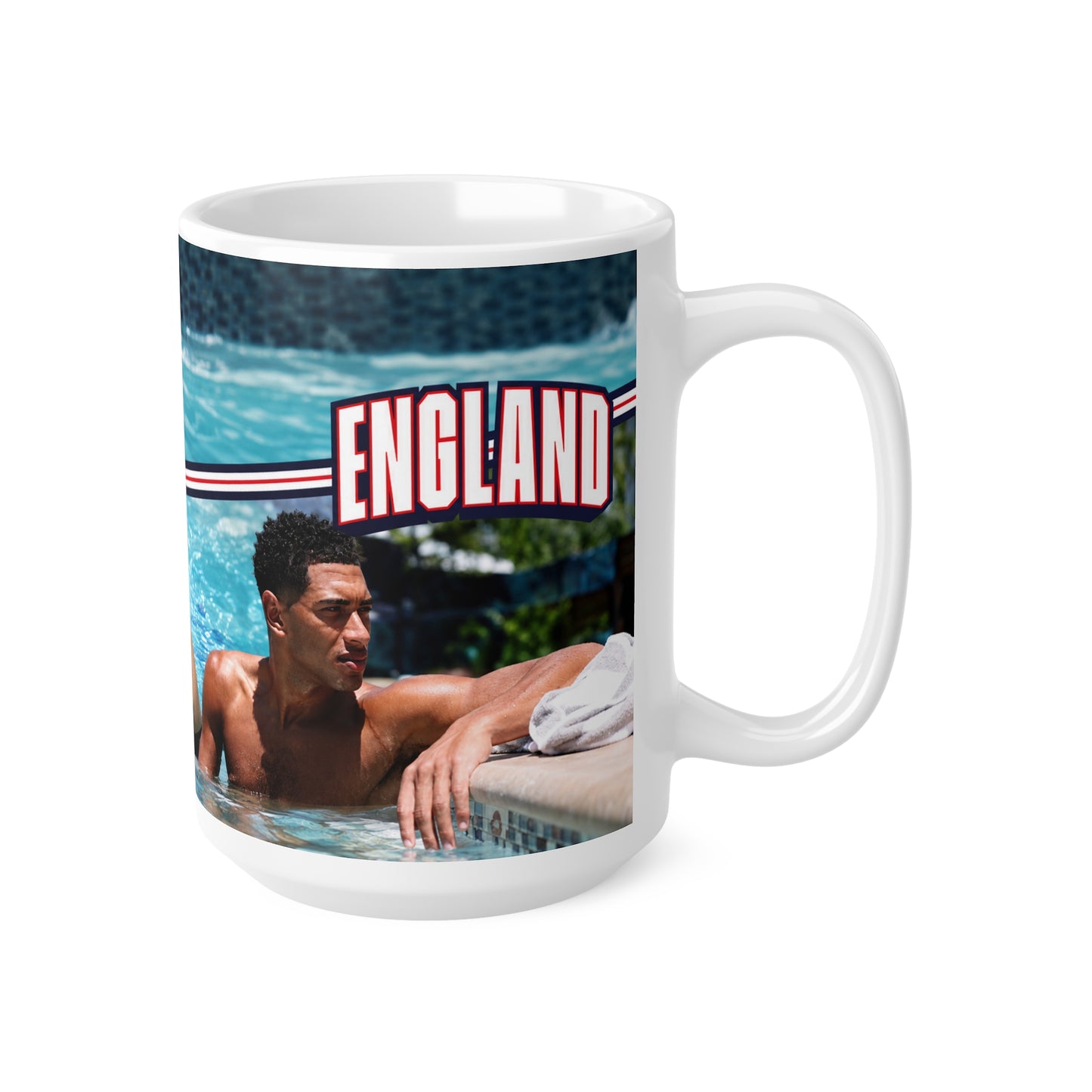 England Photo Pool Party Coffee Mug — Ceramic 11oz & 15oz