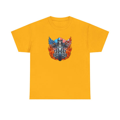 Motorcycle Skull Tee — "Sons of a B***h" Patriotic Biker Shirt