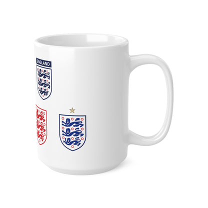 England Football Crest Mug — Ceramic Coffee Cup 11oz/15oz