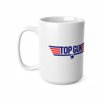Top Gun & Top Gun Maverick Logo Ceramic Coffee Mug — 11oz & 15oz Retro Aviator Coffee Cup