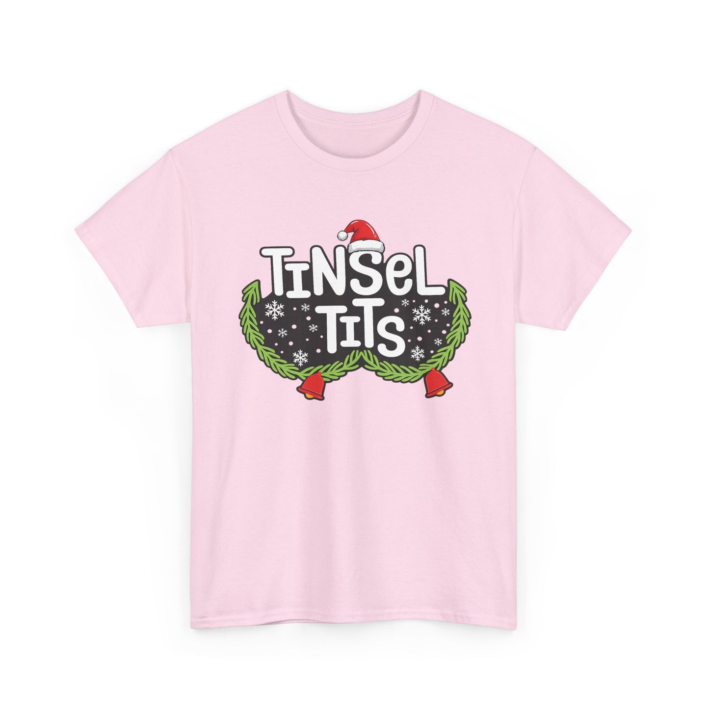 T-Shirt — "Tinsel Tits" Funny Christmas Wreath Holiday Tee