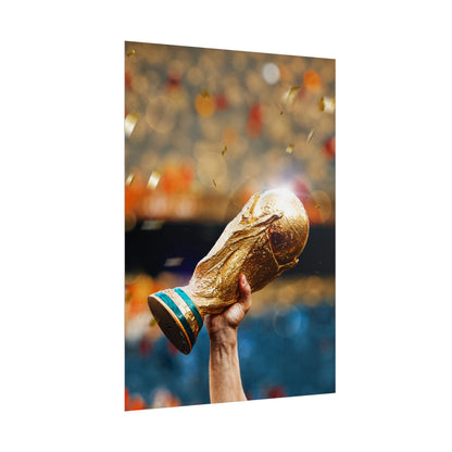 World Cup Trophy Victory Poster – Soccer Trophy Celebration Wall Art