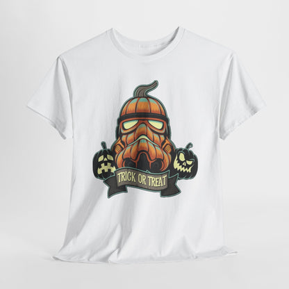 Halloween Pumpkin Mask T-Shirt — Trick or Treat Graphic Tee