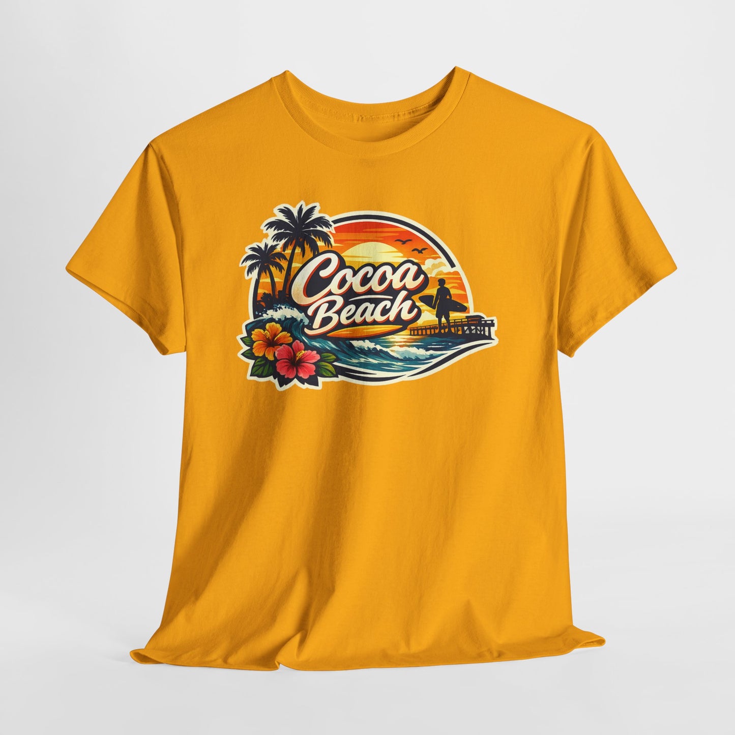 Cocoa Beach Vintage Sunset T-Shirt