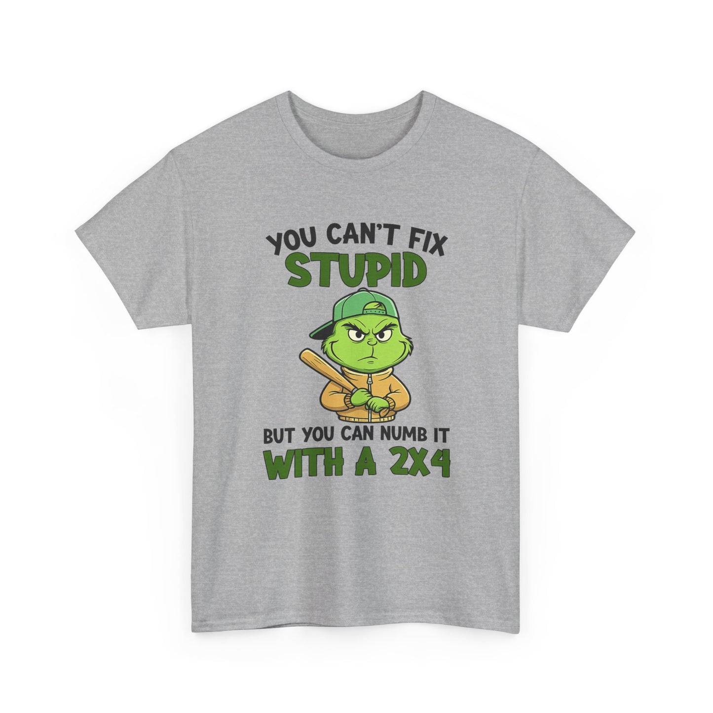 Funny Carpenter T‑Shirt — "You Can't Fix Stupid But You Can Numb It With a 2x4"