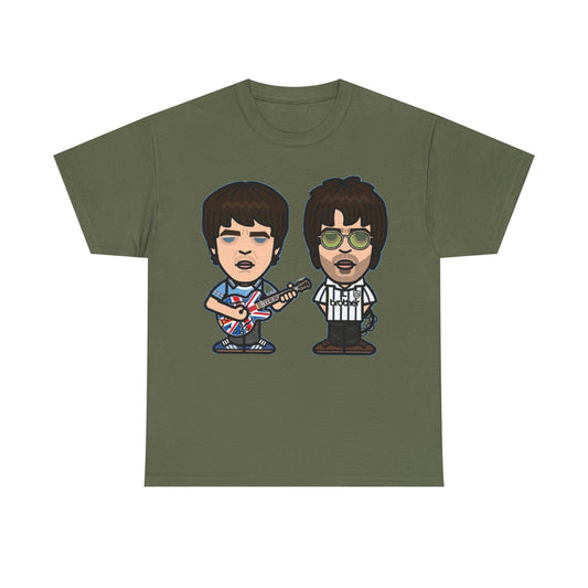 Oasis Noel & Liam Cartoon Rock Duo T-Shirt