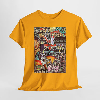 Oasis Collage T-Shirt – Retro Britpop Band Graphic Tee