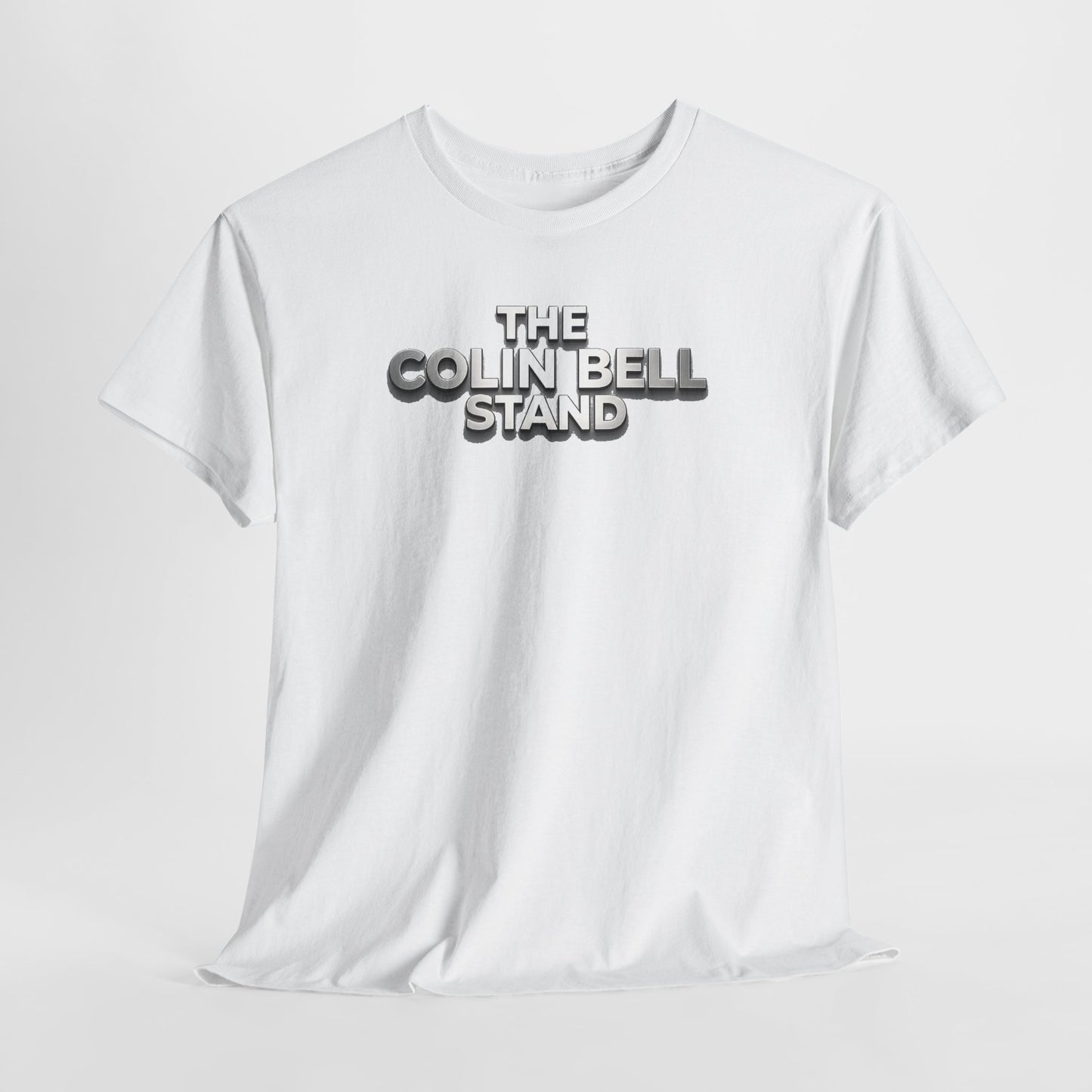 T-Shirt — “The Colin Bell Stand” Retro Chrome Text Tee