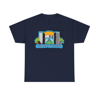 Orlando Florida Retro Skyline T-Shirt