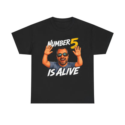 Number 5 Is Alive Graphic Tee — Funny Meme Face T‑Shirt