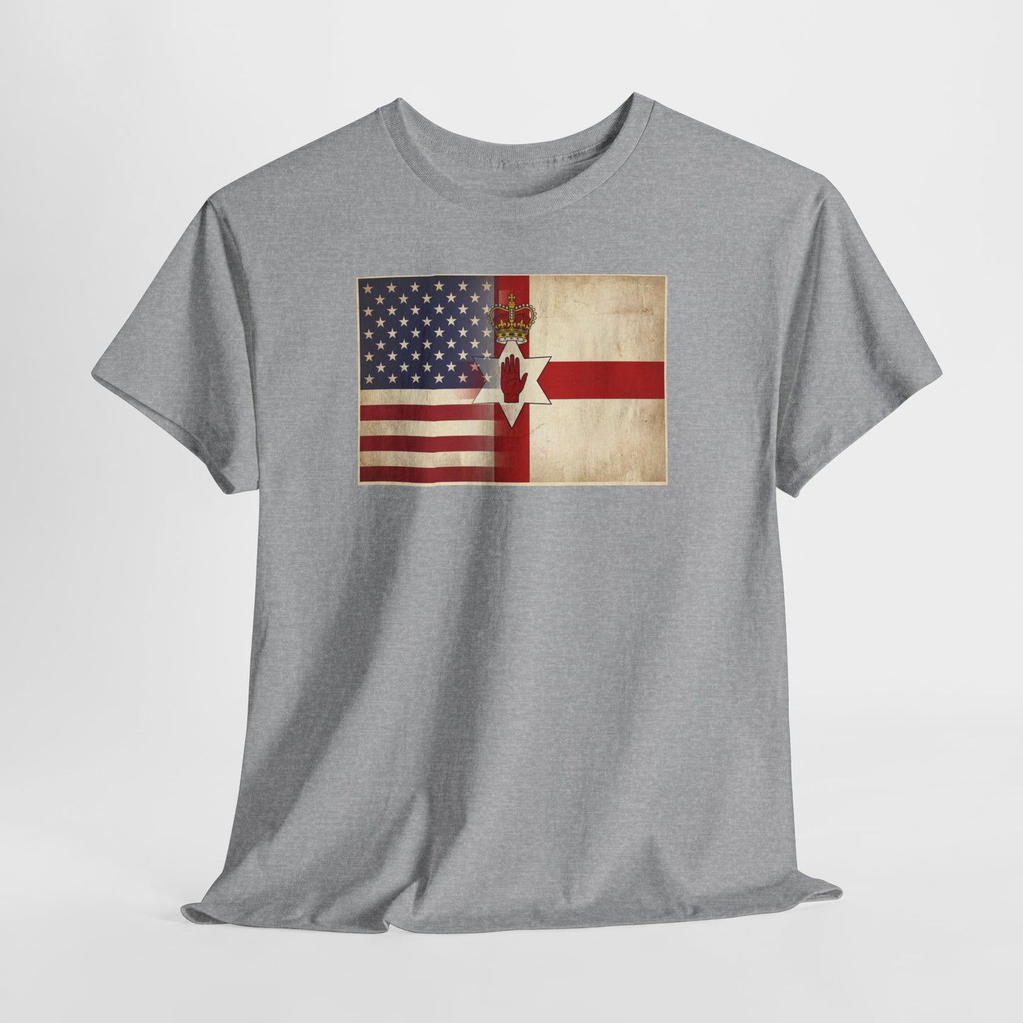 USA / Northern Ireland Flag T-Shirt – Vintage USA & Ulster Cross Tee
