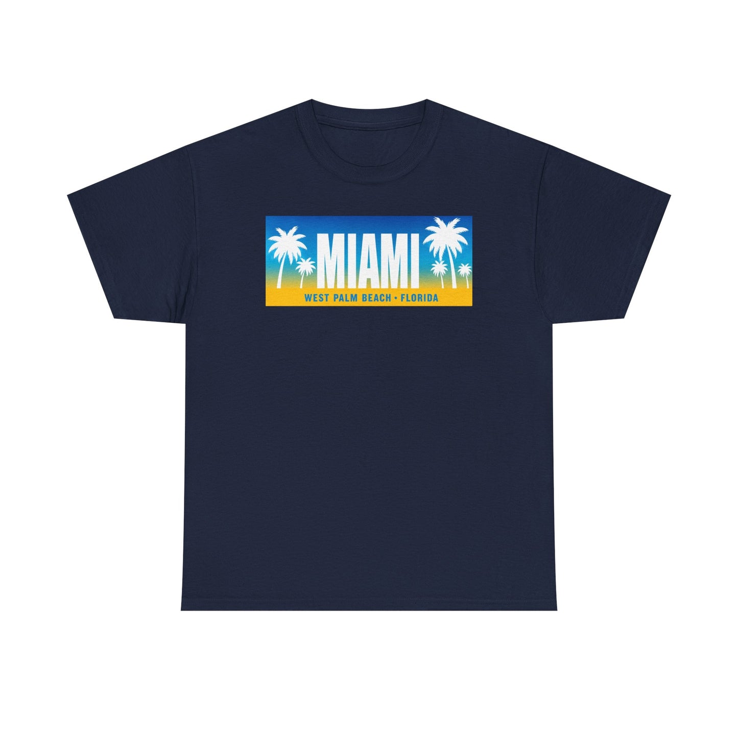 Miami West Palm Beach Vintage Tee — "MIAMI" Beach Palm Trees T‑Shirt
