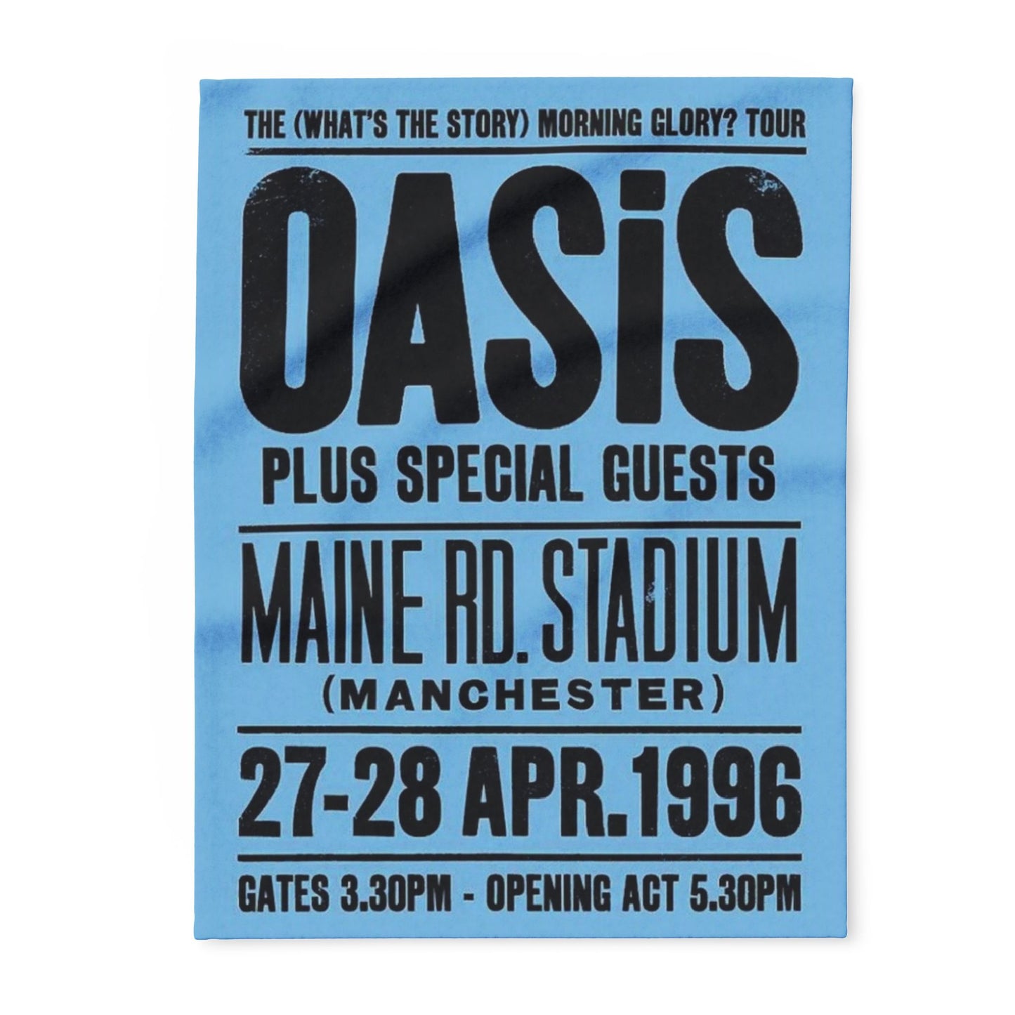 Oasis 1996 Maine Road Concert Poster Arctic Fleece Blanket