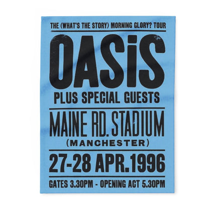 Oasis 1996 Maine Road Concert Poster Arctic Fleece Blanket