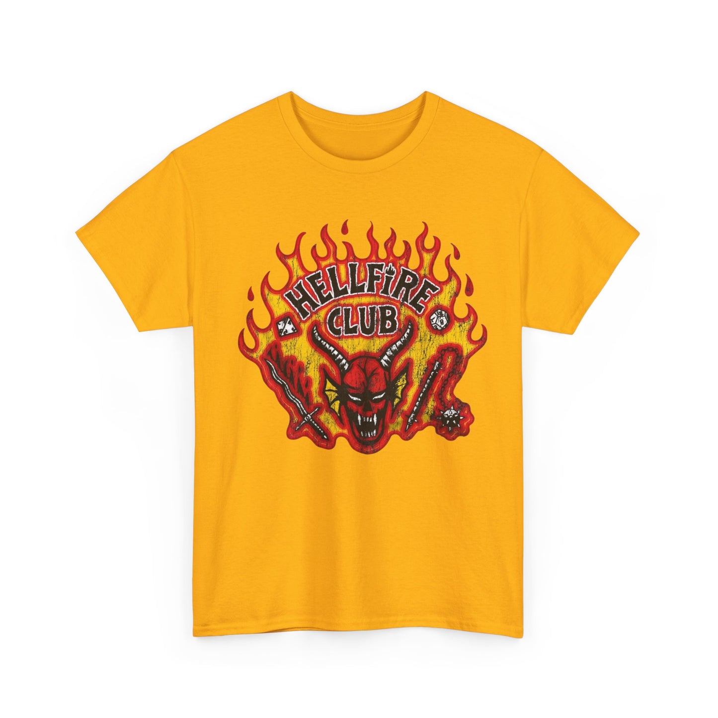 T-Shirt — "Hellfire Club" Fiery Devil Graphic Tee