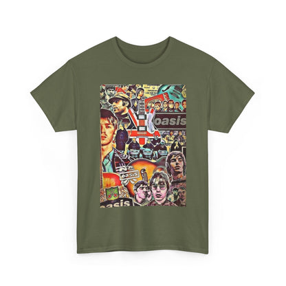 Oasis Collage T-Shirt – Retro Britpop Band Graphic Tee
