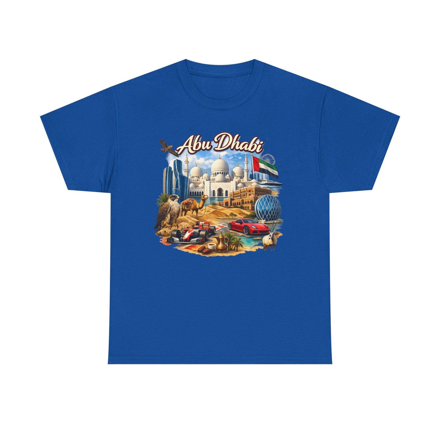 Abu Dhabi Landmark Collage T-Shirt — UAE Travel Souvenir Tee