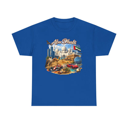 Abu Dhabi Landmark Collage T-Shirt — UAE Travel Souvenir Tee