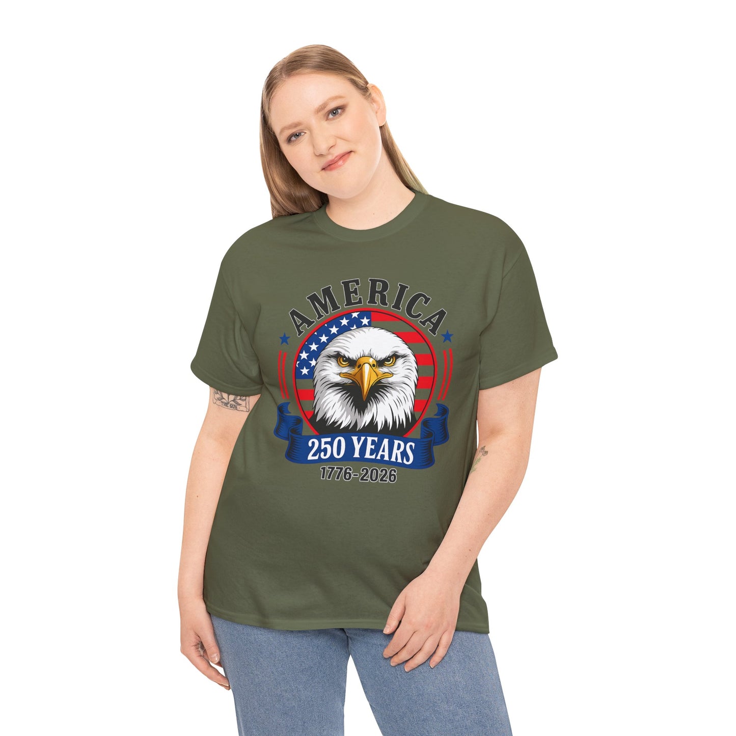 America 250 Years T-Shirt – Bald Eagle 1776–2026 Patriotic Tee