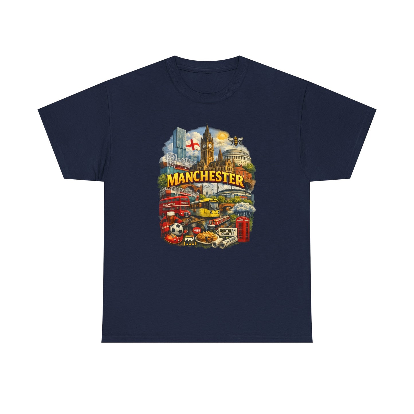 Manchester Skyline Collage T-Shirt