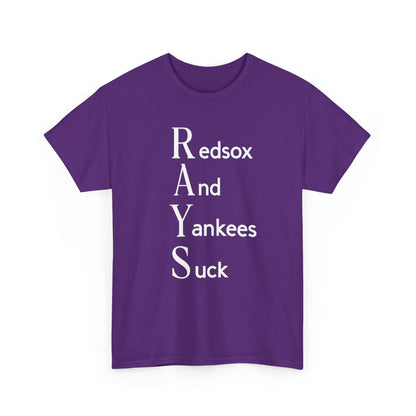 Tampa Bay Rays T-Shirt — "RAYS: Redsox And Yankees Suck" Fan Tee