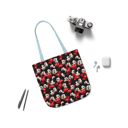 Mickey Mouse Canvas Tote — Retro Cartoon Character Allover Print