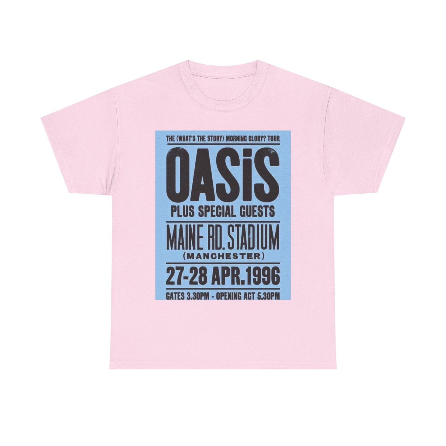 Oasis 1996 Maine Road Tour Poster T‑Shirt — Maine Rd. Stadium Concert Tee