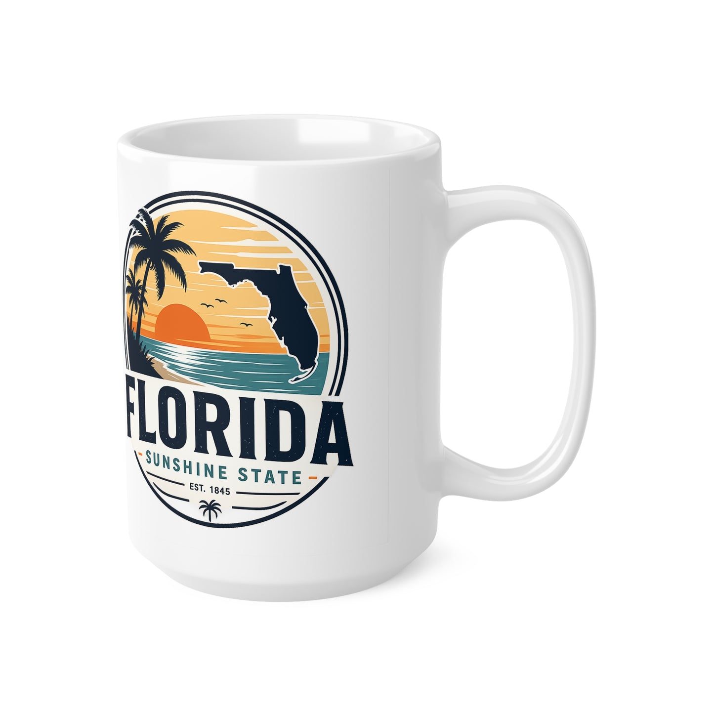 Florida Sunshine State Sunset Mug — Ceramic Coffee Cup (11oz & 15oz)