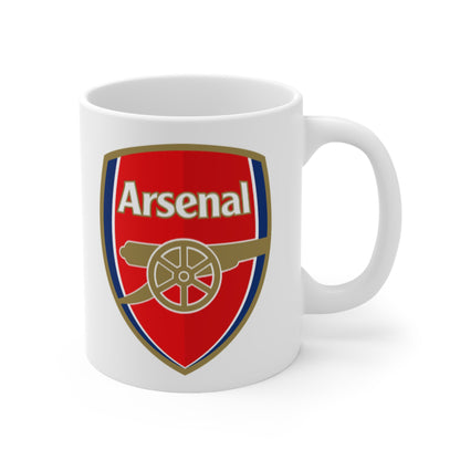 Arsenal Football Club Crest Mug — Ceramic Coffee Cup (11oz & 15oz)