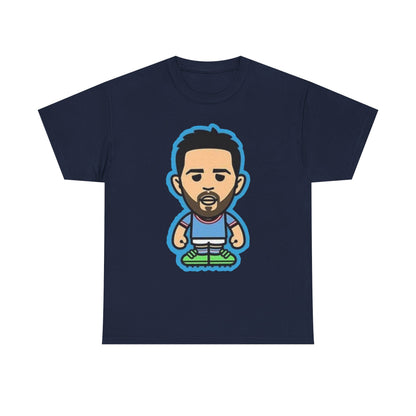 Bernardo Silva Manchester City Legend Graphic Tee — Player Cartoon Front & Tribute Poster Back