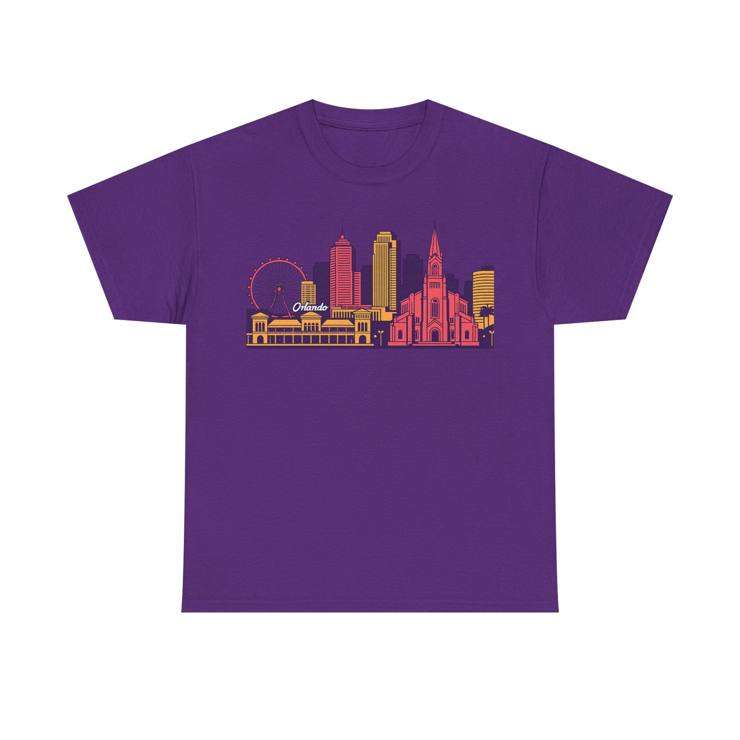 Orlando City Skyline T-Shirt — Colorful Urban Landmark Graphic Tee