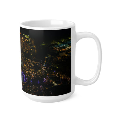 Epic Universe Nightscape Ceramic Coffee Mug — Neon Skyline 11oz & 15oz