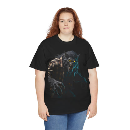 Werewolf Graphic Tee — Glowing Eyes Horror T‑Shirt