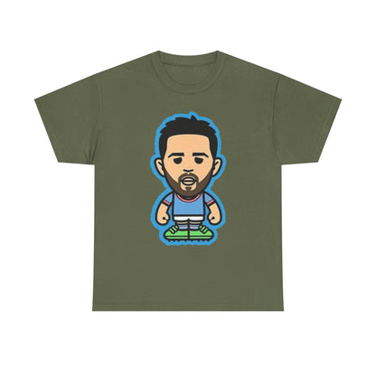 Bernardo Silva Manchester City Legend Graphic Tee — Player Cartoon Front & Tribute Poster Back