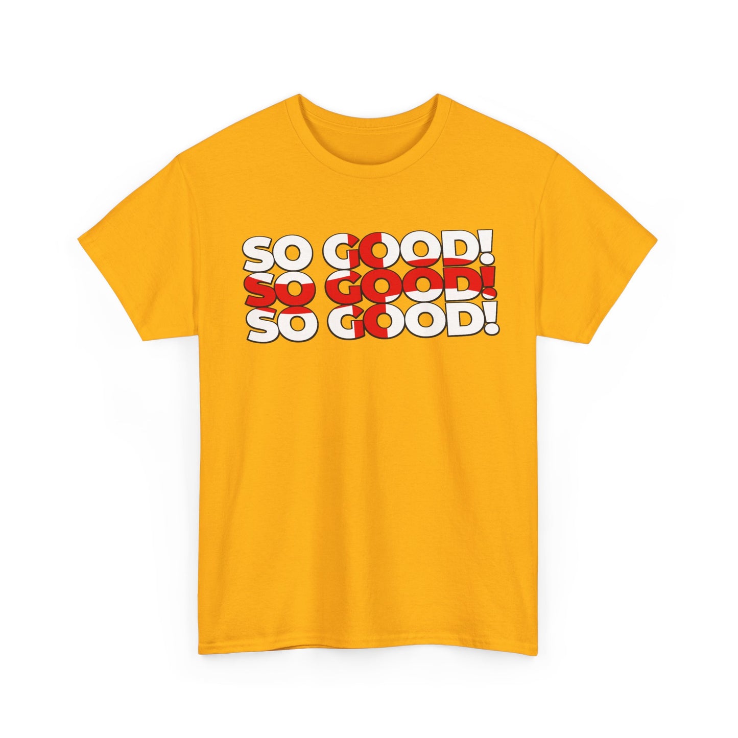 So Good! Retro Text Tee — Graphic White T-Shirt