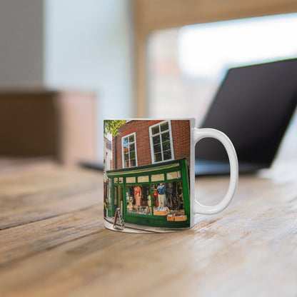 Richmond Ted Lasso English Pub Street Scene Mug — Ceramic Coffee Cup (11oz & 15oz)