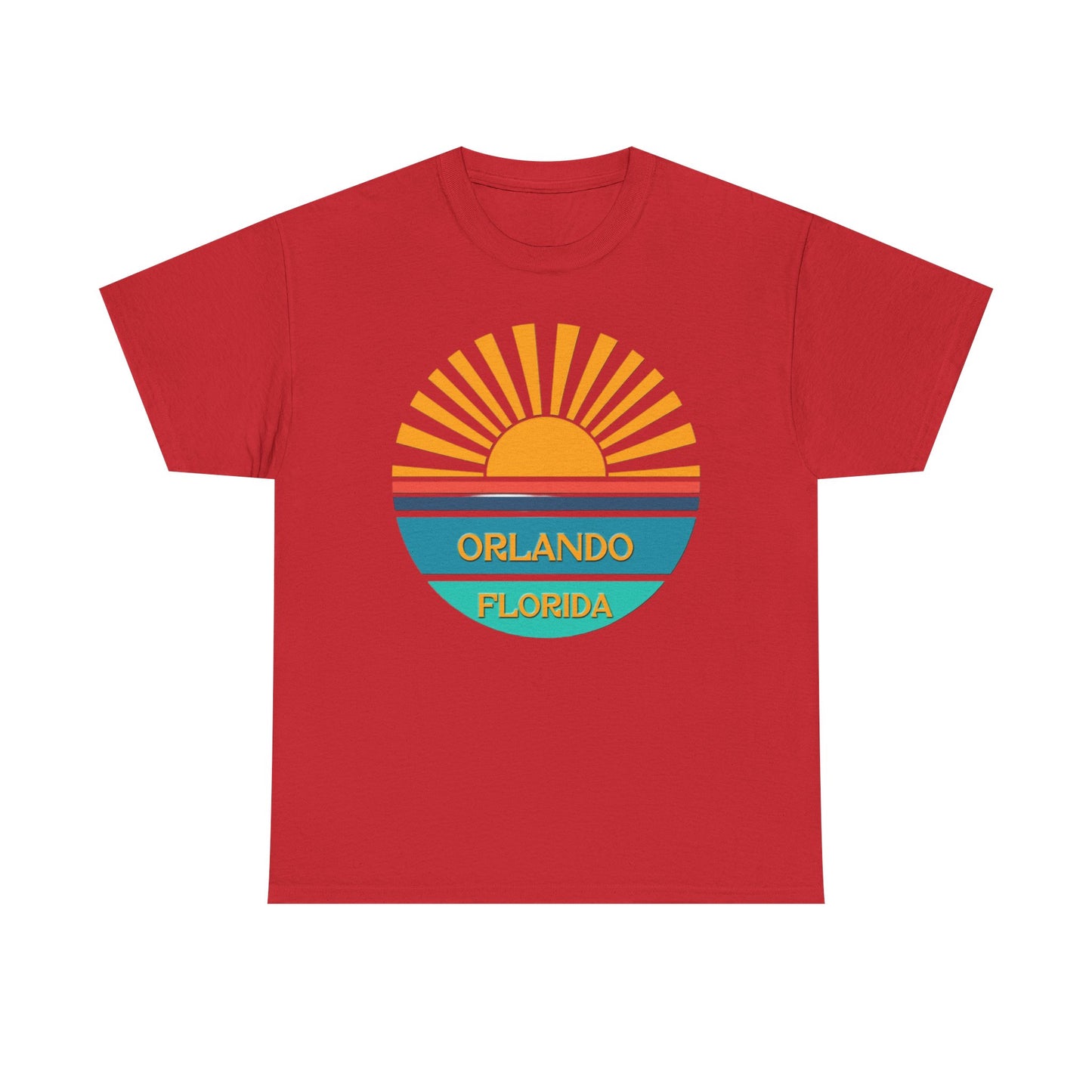 Orlando Florida Sunset T-Shirt – Retro Sunburst Vacation Tee