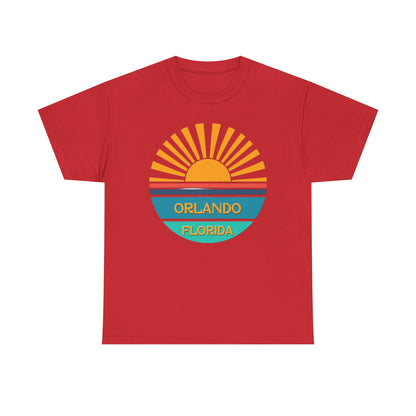 Orlando Florida Sunset T-Shirt – Retro Sunburst Vacation Tee