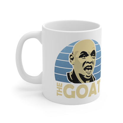 Shaun GOAT Goater Manchester City Ceramic Mug — Retro Blue Striped Design (11oz & 15oz)