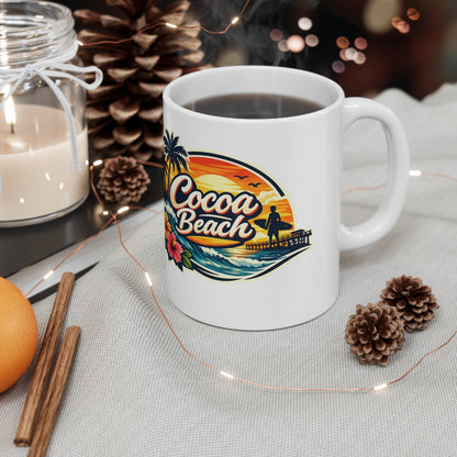 Cocoa Beach Ceramic Coffee Cups, 11oz, 15oz