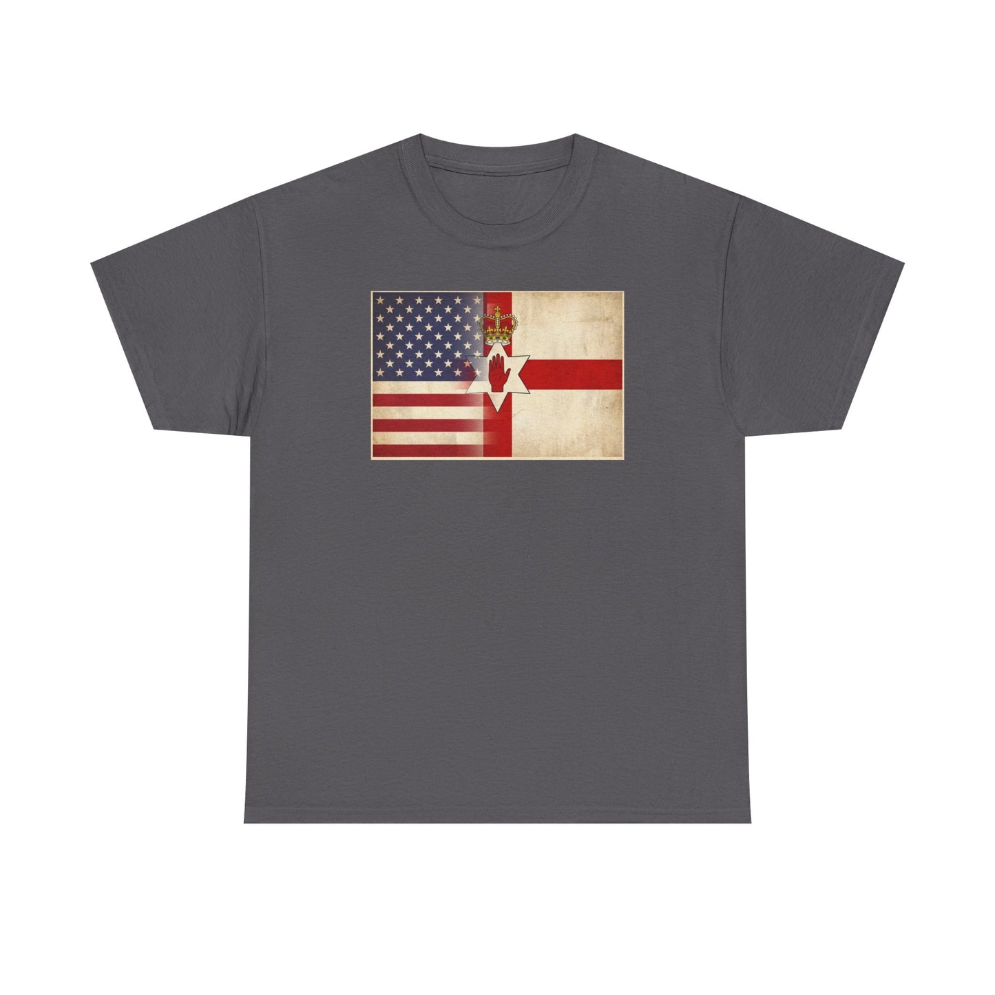 USA / Northern Ireland Flag T-Shirt – Vintage USA & Ulster Cross Tee