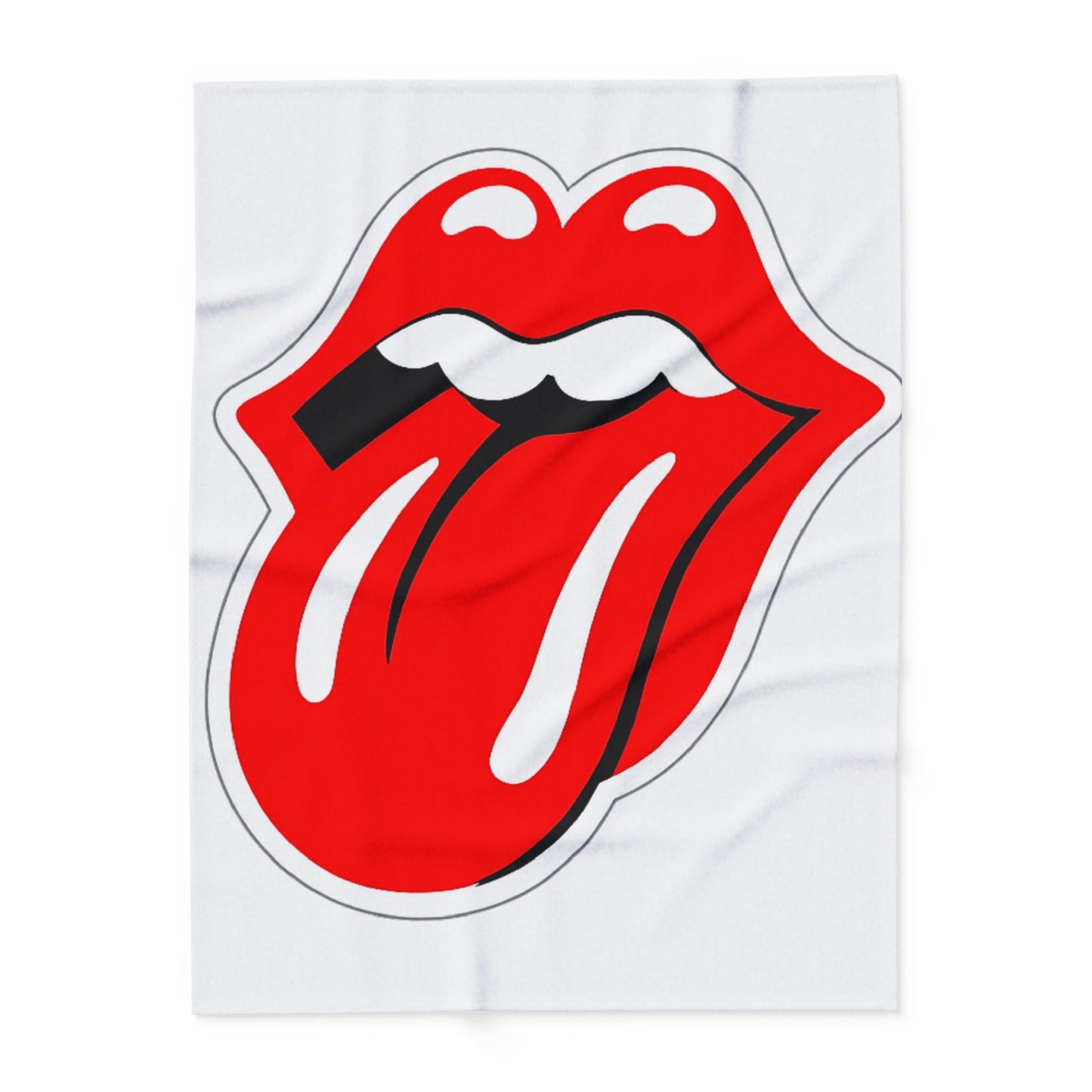 Rolling Stones Tongue Arctic Fleece Blanket – Retro Rock Band Logo Throw
