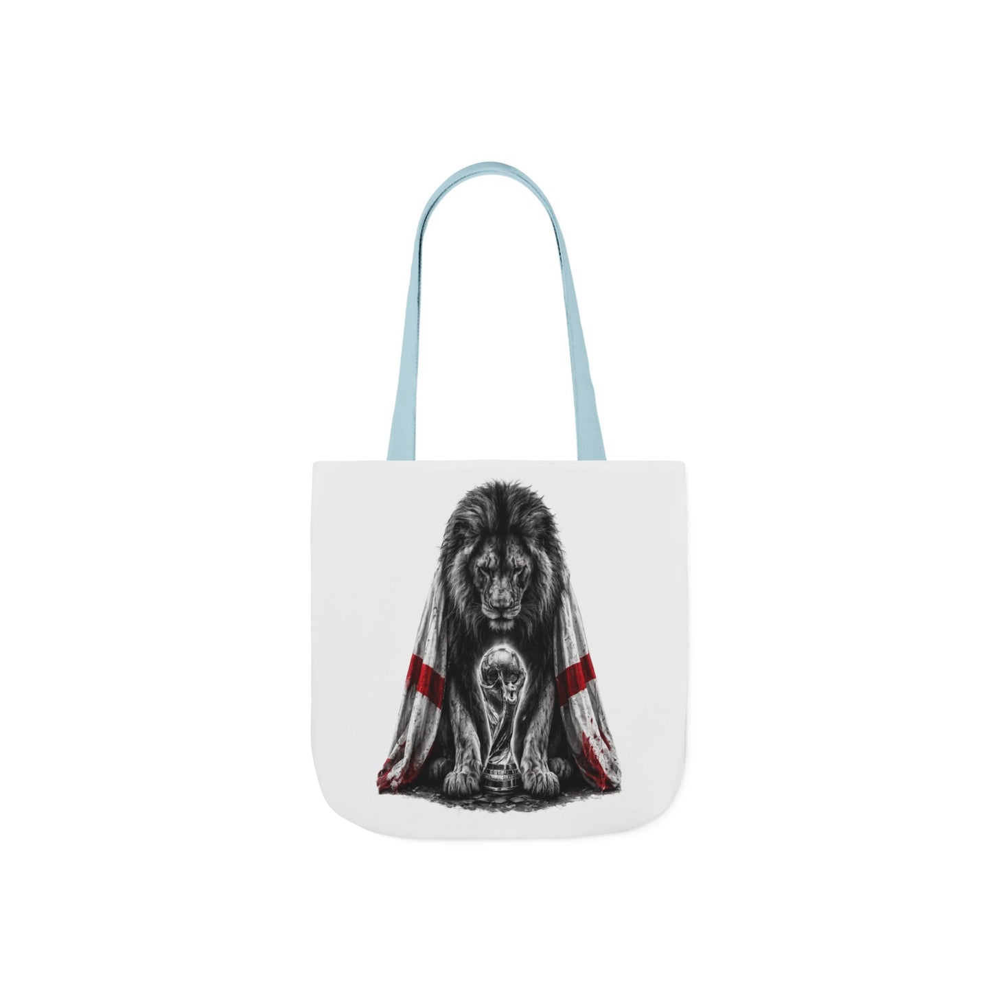 England Lion Guardian Canvas Tote — Protective Lion & Cub Illustration Tote Bag