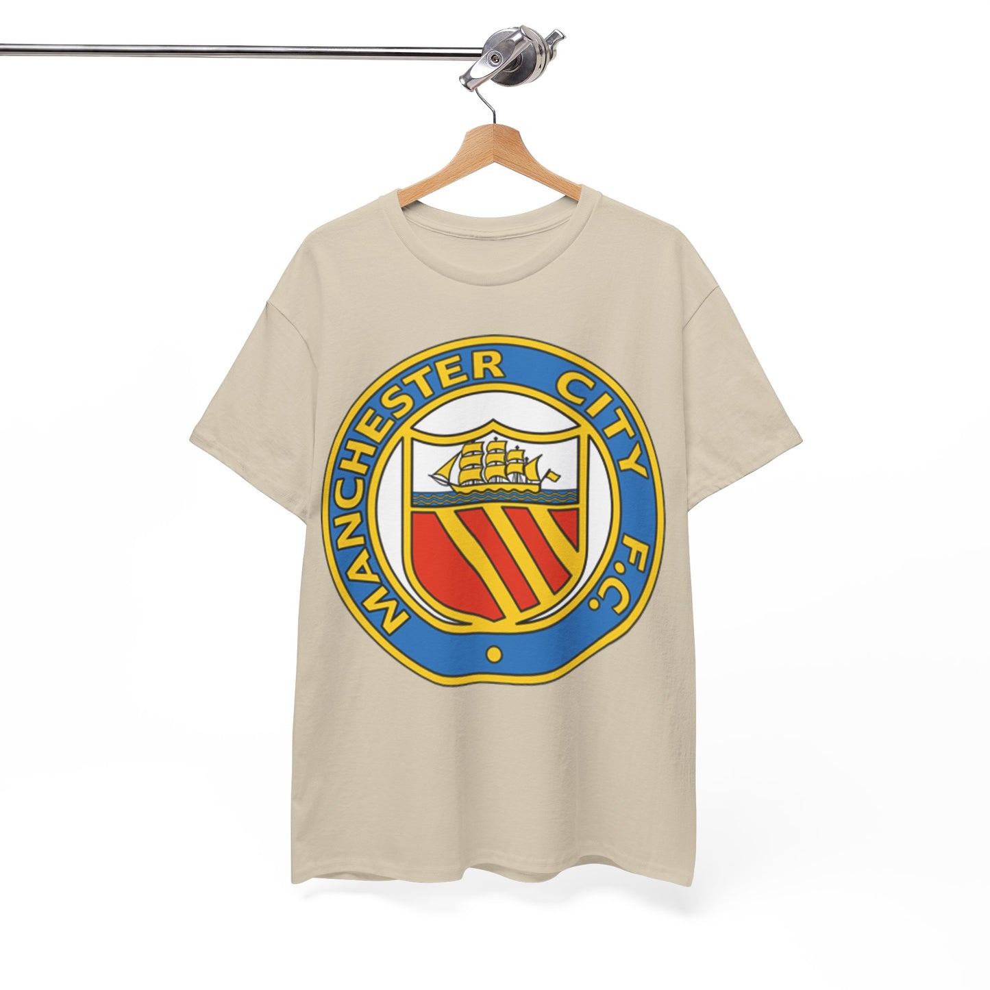 Manchester City Football Club Retro Crest T-Shirt - Retro Soccer Fan Tee