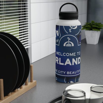Orlando Stainless Steel Water Bottle — "Welcome to Orlando" Travel Bottle with Handle Lid